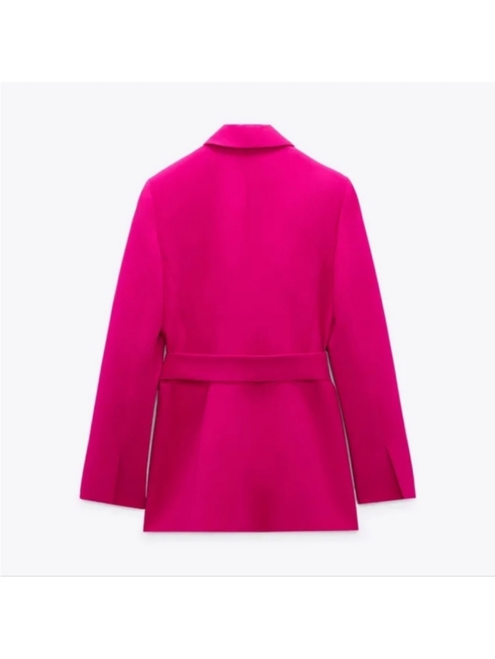 Zara Hot Pink/Fuschia Belted Blazer Jacket - Picture 5 of 5